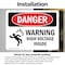Signmission Warning High Voltage Inside Danger Sign, Vinyl Decal, 10in W x 7in L, 2PK OS-2PACK-DS-D-710-L-2223 - alternate 6